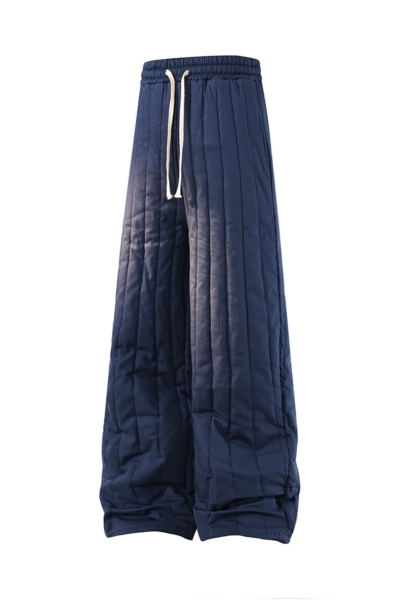 8XL-M加厚夹棉保暖长裤棉麻绗缝竖格休闲裤加棉棉裤K9111P68控88,男装棉衣,电商D206-1