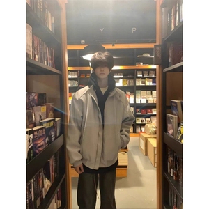 现货 灰色毛呢立领夹克外套JK0126-P70图片