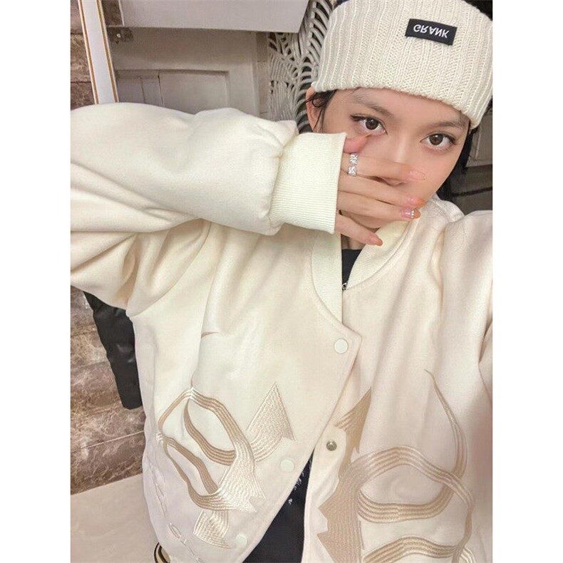 美式痞帅刺绣棒球服男女春秋百搭宽松夹克外套JV34,男装夹克,星座1116A（原606A-3）