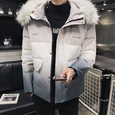 羽绒服男2020冬季新款潮牌渐变色外套短款DS620T，男装羽绒服，电商A102