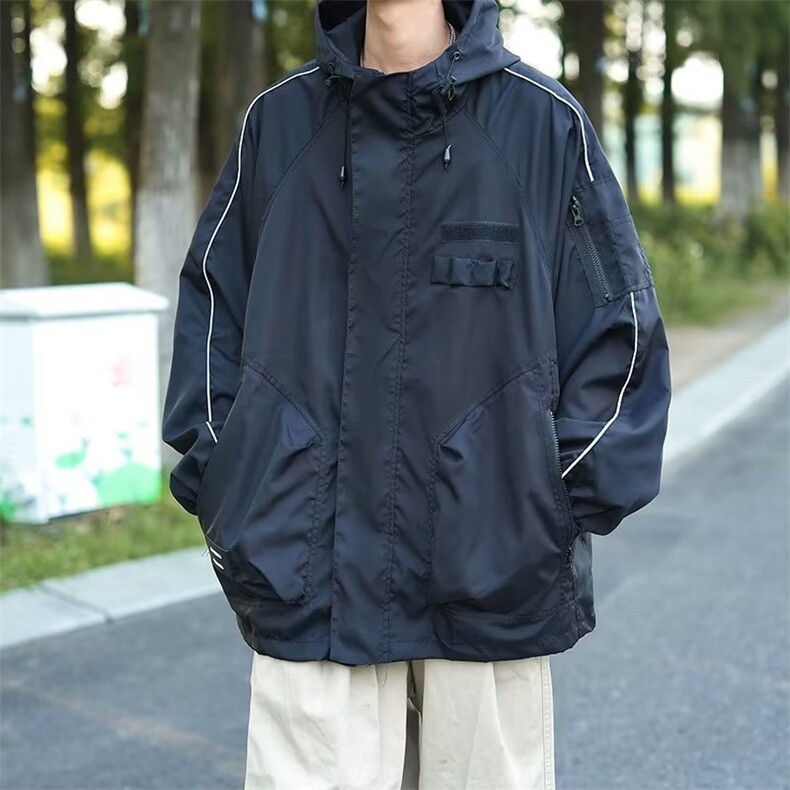 夹克外套男款户外防水春秋潮牌情侣冲锋衣潮流登山服W5220-P66,男装夹克,星座412-3