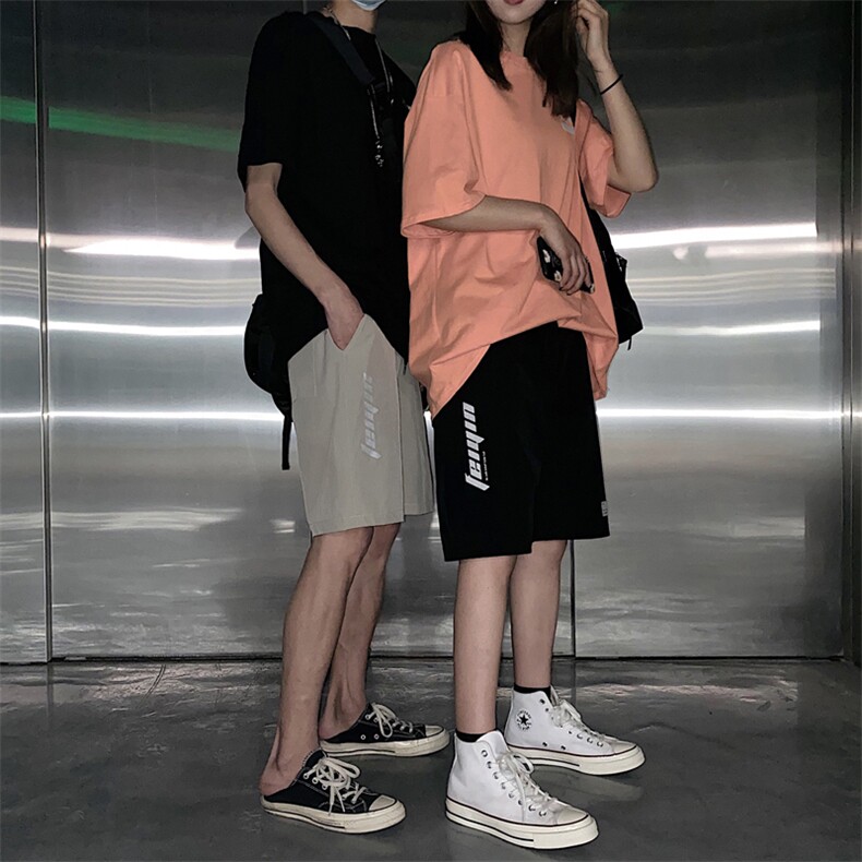 夏季薄款七分裤男宽松透气短裤潮流抽绳收口运动中裤D,男装休闲裤,电商C305A