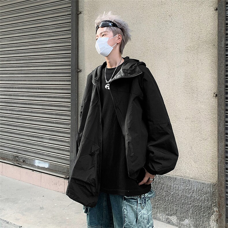 Wt8726-P58美式重工双层斜拉链连帽夹克,男装夹克,星座1501-1