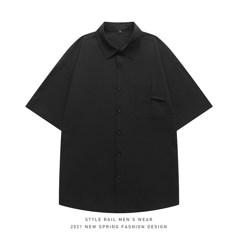 2021年夏季新款纯色衬衫男白底平铺短袖衬衫DS-C407-CS302-P35,男装衬衫,电商C323-1