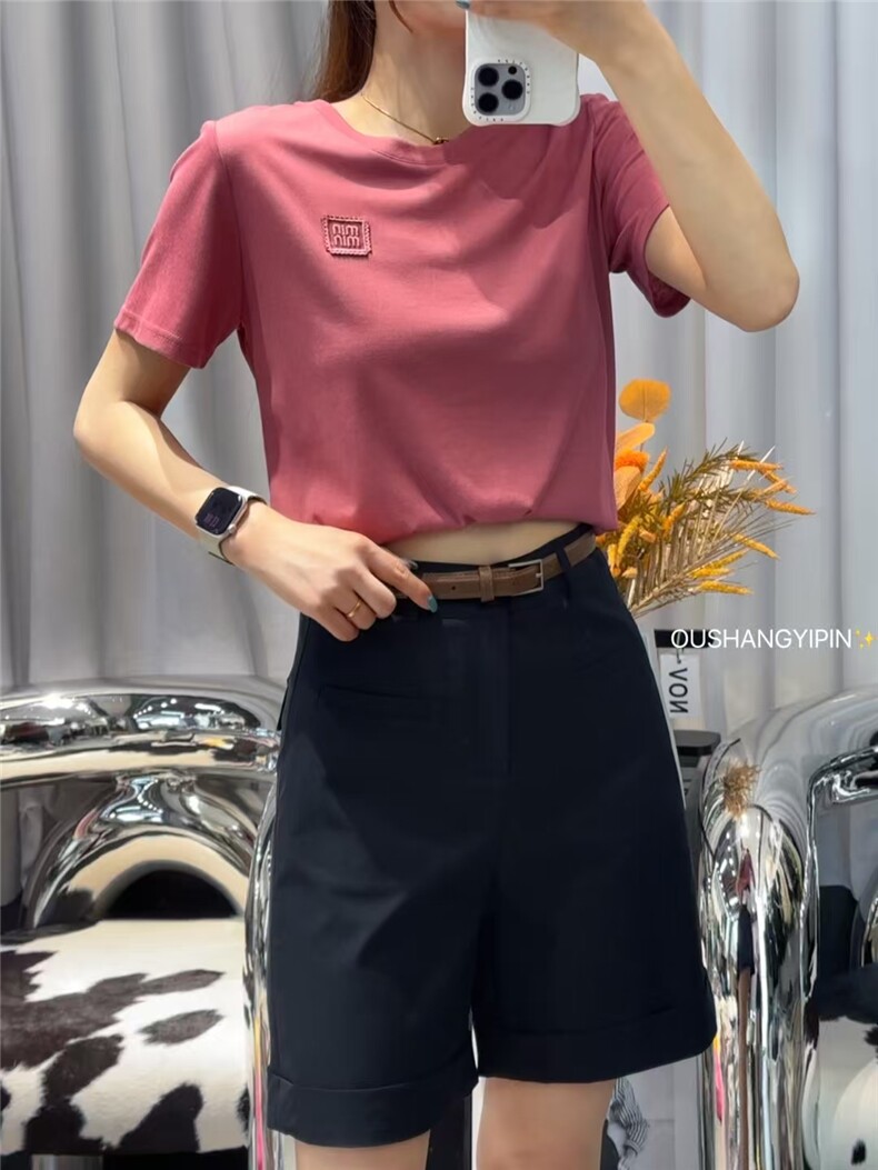 欧货高品质中高腰弹力百搭通勤短裤时尚百搭，女装短裤/热裤，东正羊绒