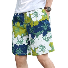 宽松大码沙滩裤男大花裤衩夏海边度五分短裤潮120款P28，男装休闲裤，星座802