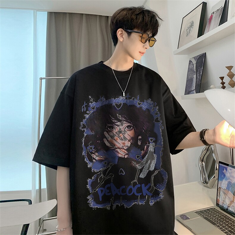 数据超好220克重磅美式潮牌短袖t恤T1237-P28直播有280克品质P38,男装T恤,电商A486