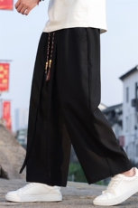 2026春夏新款风男装拼接腰绳休闲裤中式宽松阔腿裤K171-P75，男装休闲裤，电商B277(原6028)