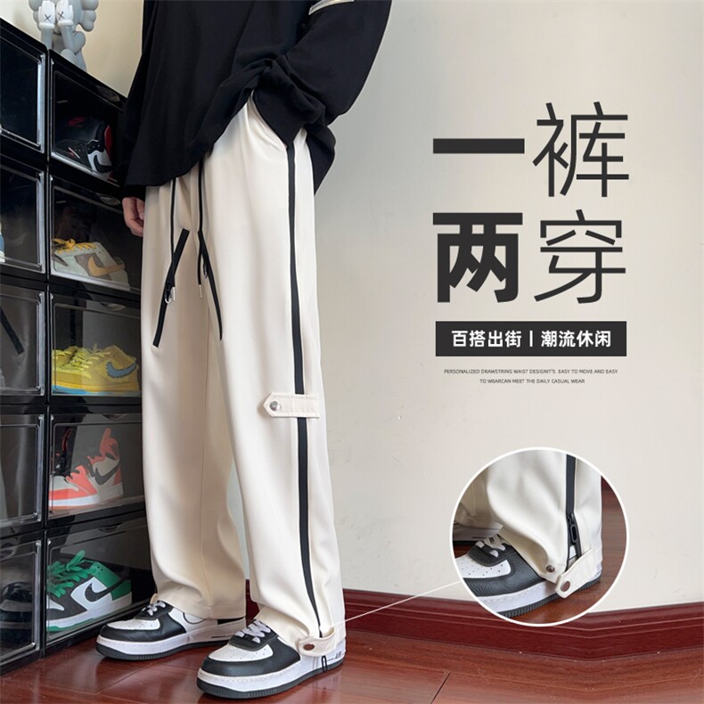 秋冬美式高街休闲潮运动青少年设计感拉链裤子XZ301b-2-CK683P38,男装休闲裤,星座301B-2（原A443-1）