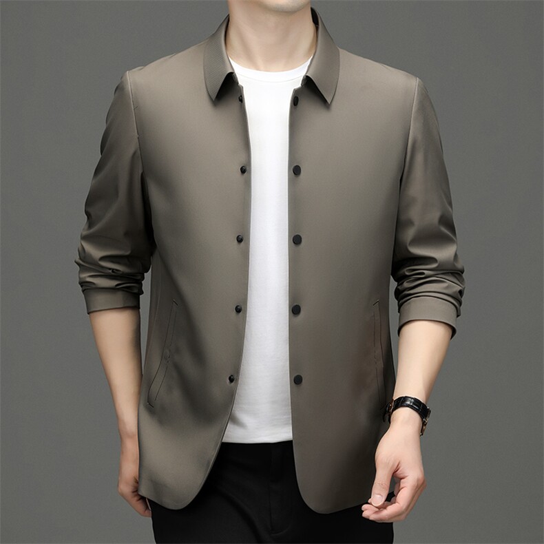 CD8823钱塘2020-2中年男士春秋薄款商务休闲简约夹克外套P170,男装夹克,钱塘207-2