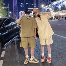 主推短袖polo衫短裤套装情侣运动服TZ307P75控98，男装牛仔裤，电商A309