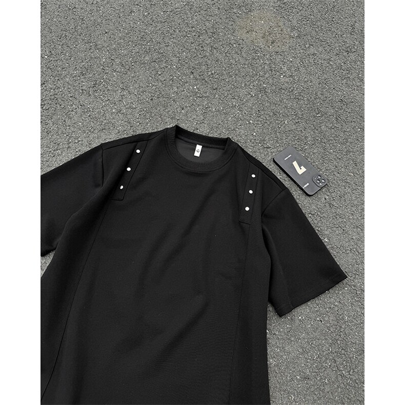 夏季美式宽松高街设计感短袖T恤潮XZ808B-WH062-P50,男装T恤,星座808B