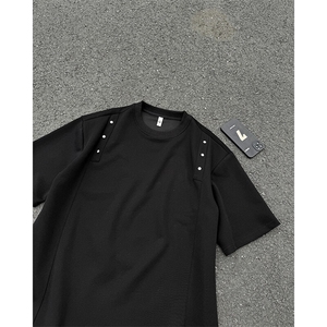 夏季美式宽松高街设计感短袖T恤潮XZ808B-WH062-P50图片