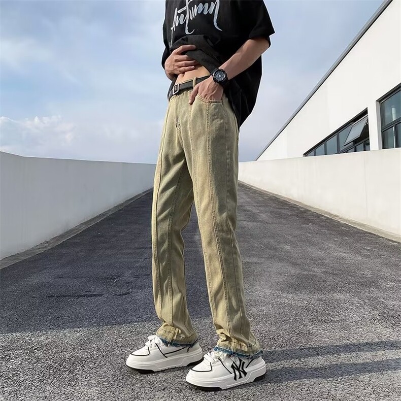 青春流行潮流简约微弹潮文艺秋季新款气质慵懒男牛仔裤K696P45,男装牛仔裤,星座1116-2
