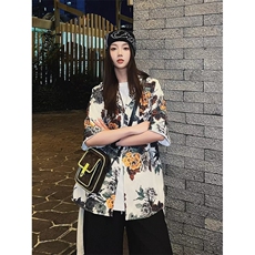 夏季男女同款冰丝衬衣四面衬衫弹短袖潮流，男装衬衫，星座1013