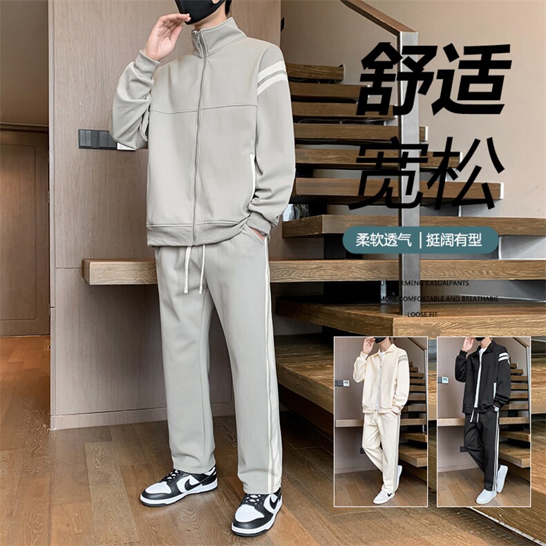 TK11-P80男生印花套装学生夹克青少年上衣开衫大童裤子外套,男装休闲套装,星座507A（原星座306B-2）