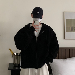 816B-MY019-P75 韩版男士毛衣外套宽松纯色慵懒风开衫韩三色图片