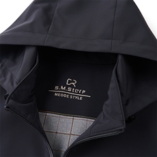 XL-K8513秋冬新款男士夹克可脱卸帽商务休闲时尚青年男装纯色外套，男装夹克，电商B360