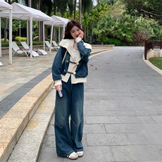 现货牛仔两件套C278-780-P195-K288，女装套装/套裙，2C278