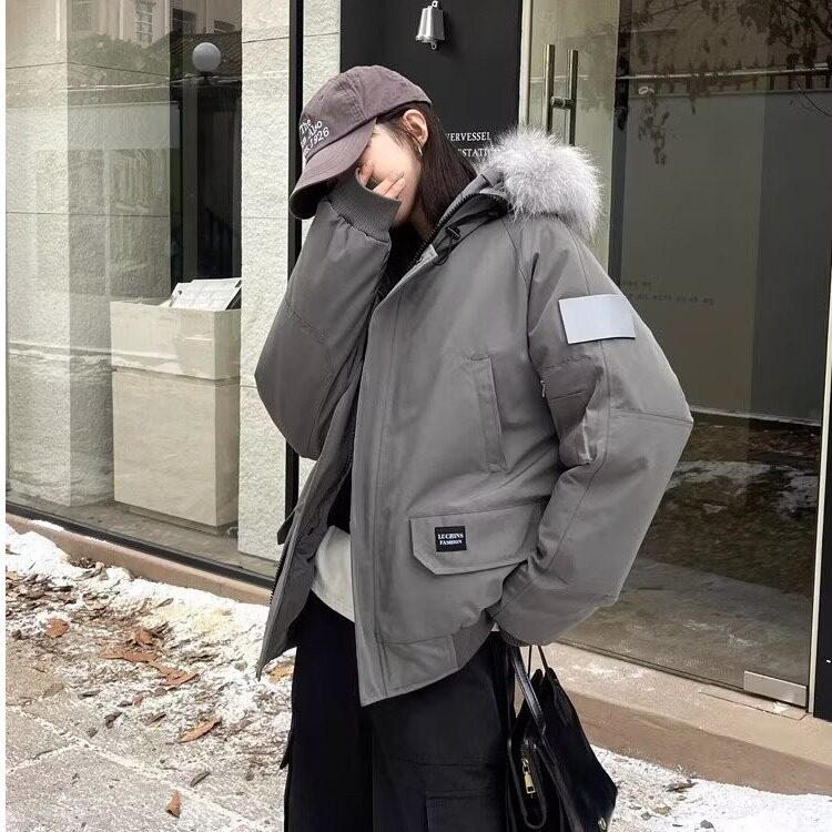美式工装加厚毛领派克服男女秋冬宽松连帽棉服外套潮MY4133-p102,男装棉衣,星座1008