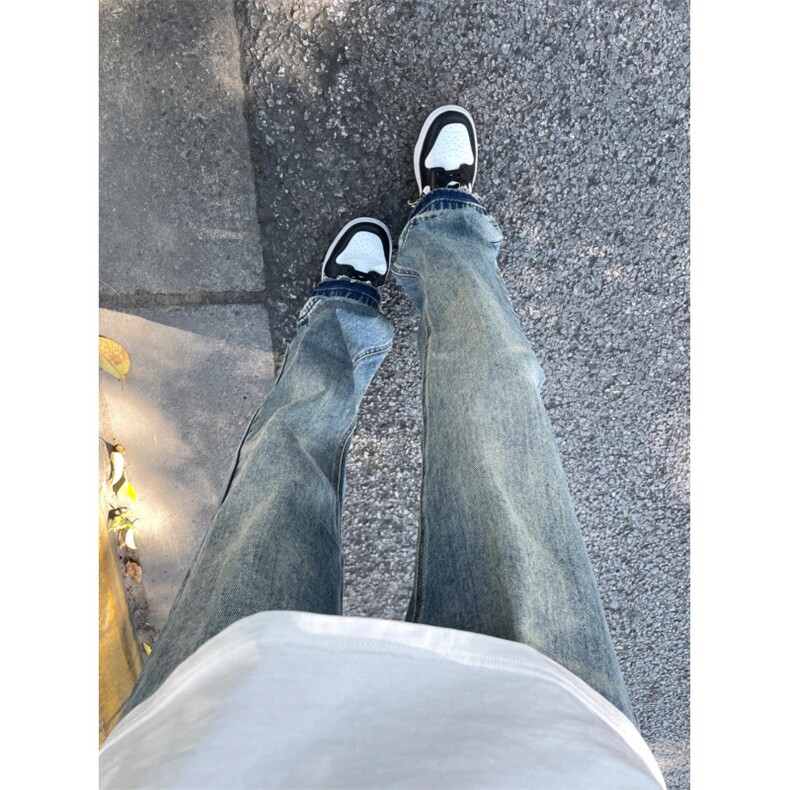 【网图】cleanfit蓝色牛仔裤男修身直筒窄版vibe裤子NZ07LL-特P50图片