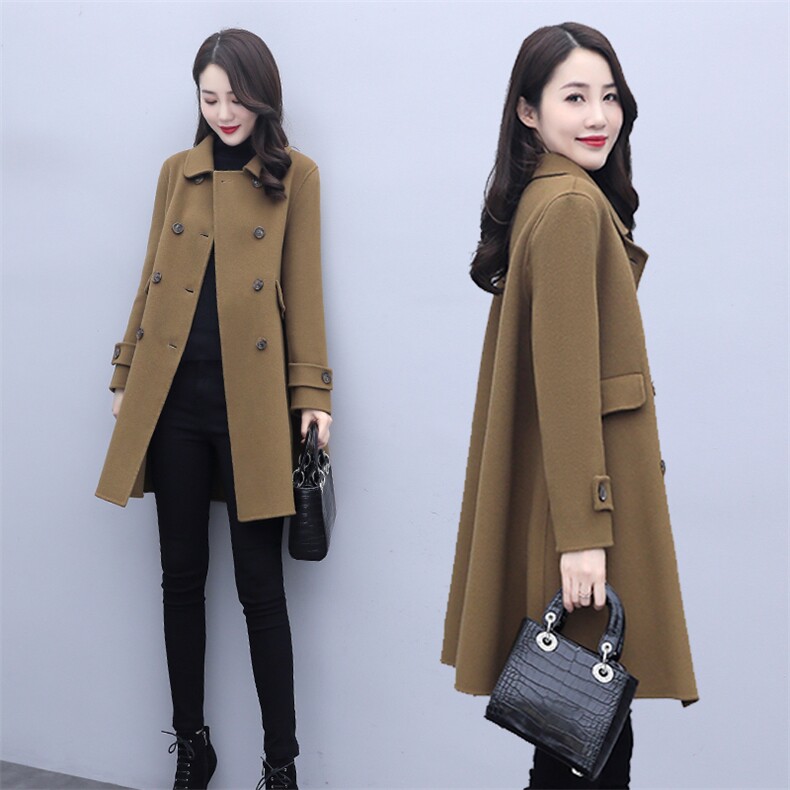 时尚女装毛呢外套冬季新款斗篷式大衣显瘦气质百搭长款外套,女装毛呢外套,天丽