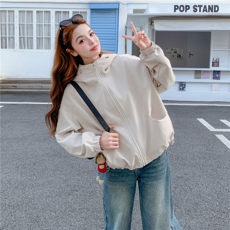 主推新款现货男友范冲锋衣外套P150-K248,女装短外套,2B140
