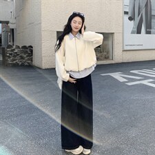 2026新款春季纯色条纹拼接假两件外套2D009-2601P160控258，女装短外套，2D009
