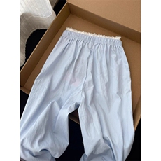 AK2381-P45蓝色高腰显瘦休闲裤女夏季遛弯裤春秋大大，女装休闲裤，星座617A-2