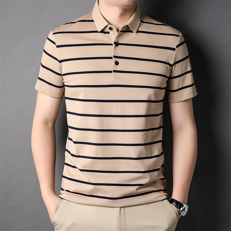 夏季新款男士翻领短袖t恤中年有领男装上衣服休闲POLO衫,男装T恤,电商B212（原钱塘6029）