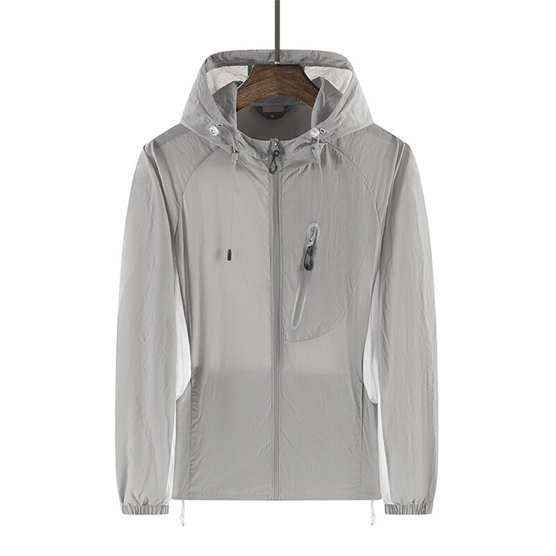 夏季中性风高品质50D尼龙皱时尚纯色防晒衣DSA157B-F7734-P55，男装防晒衣，电商A157B