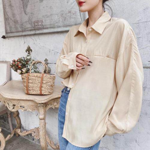 【现货】2021春装新款简约休闲廓形感女衬衫，女装衬衫，法贝萱