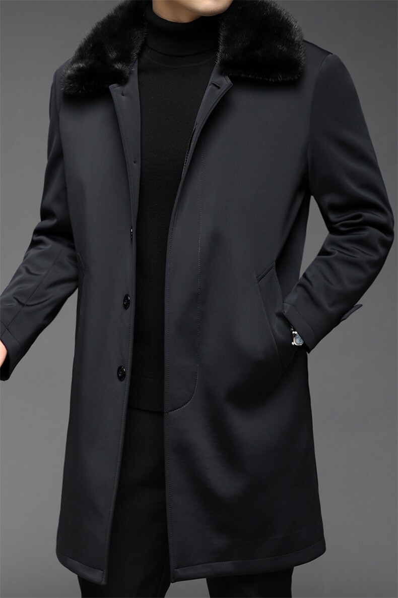 BB6555秋冬2023年男士新款夹克兔毛内胆大衣保暖派克服P725,男装夹克,电商B360