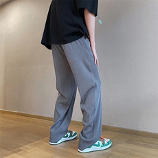 夏季冰丝裤韩版潮流ins潮牌原宿风宽松直筒垂感阔腿裤男K3721-P30，男装休闲裤，星座1008