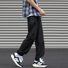 夏季新款日系休闲工装裤男款宽松潮流拉链束脚休闲裤，男装休闲裤，星座410-7