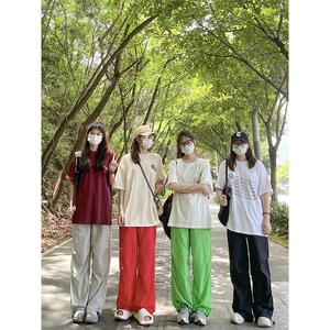B221 多巴胺美式街头hiphop休闲情侣彩色伞兵裤 LK23119-P55 控78图片