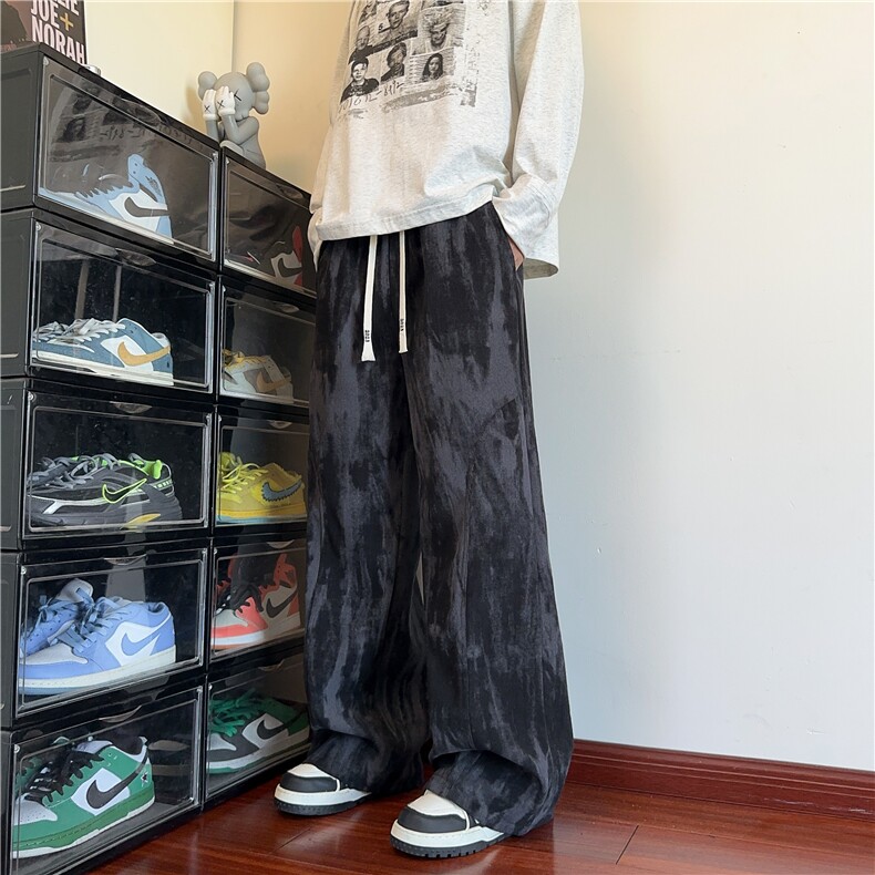 抖音品质新款拼接扎染灯芯绒设计感休闲裤B315-K25497-特p25控48,男装休闲裤,电商B315
