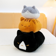 趴趴猫抱枕橘猫棕黄猫灰白猫兔绒（尺寸包含尾巴）