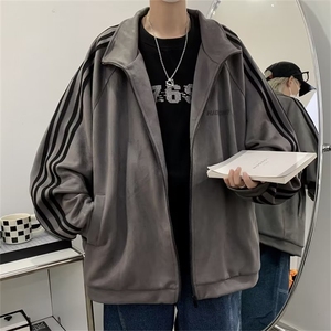美式hiphop外套男高街vibe鹿皮绒飞行夹克春秋痞帅褂子W1411-p60图片