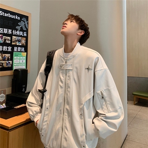 EQ320 痞帅的棒球服PU皮外套男2024新款秋季飞行服夹克港风ins潮图片