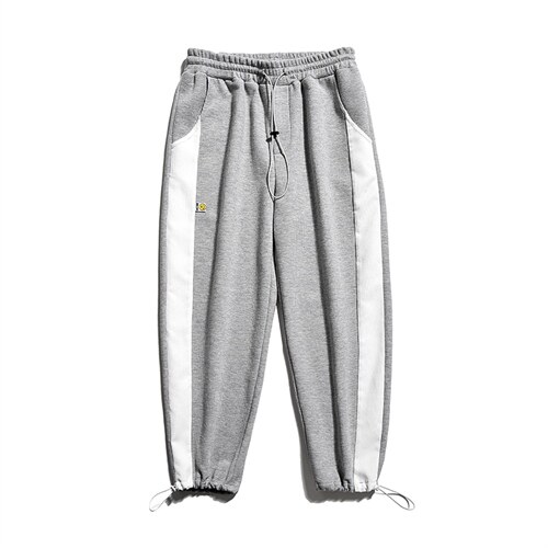2025冬季新款男华夫格撞色休闲裤灯芯绒卫裤灰GK60-P50，男装休闲裤，电商B277A（原A068）