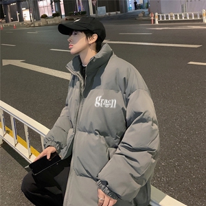 港风夜景冬款字母印花宽松休闲立领棉服A247-MY2091特批65控98图片
