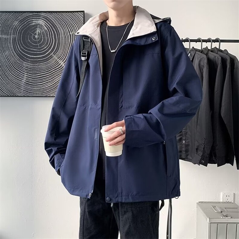 运动外套男2024新款休闲冲锋衣男潮流防水户外夹克男装XR618/P64,男装夹克,星座506