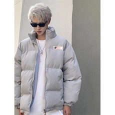 潮牌美式复古字母面包棉服男冬季情侣高街棉衣外套MC07，男装棉衣，星座1116A（原606A-3）