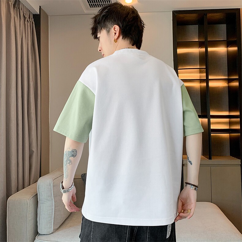 冰氧仿棉短袖店主风夏季休闲百搭字母印花男上衣TC3151-P24控48,男装T恤,星座717