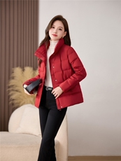 冬季新款2025年时尚气质优雅大方90%白鸭绒立领羽绒服妈妈装，女装羽绒服，魅影