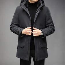 冬季脱卸帽羽绒服中年男士冬装拆卸内胆爸爸装上衣GSNA21586-P305,男装羽绒服,电商B212（原钱塘6029）