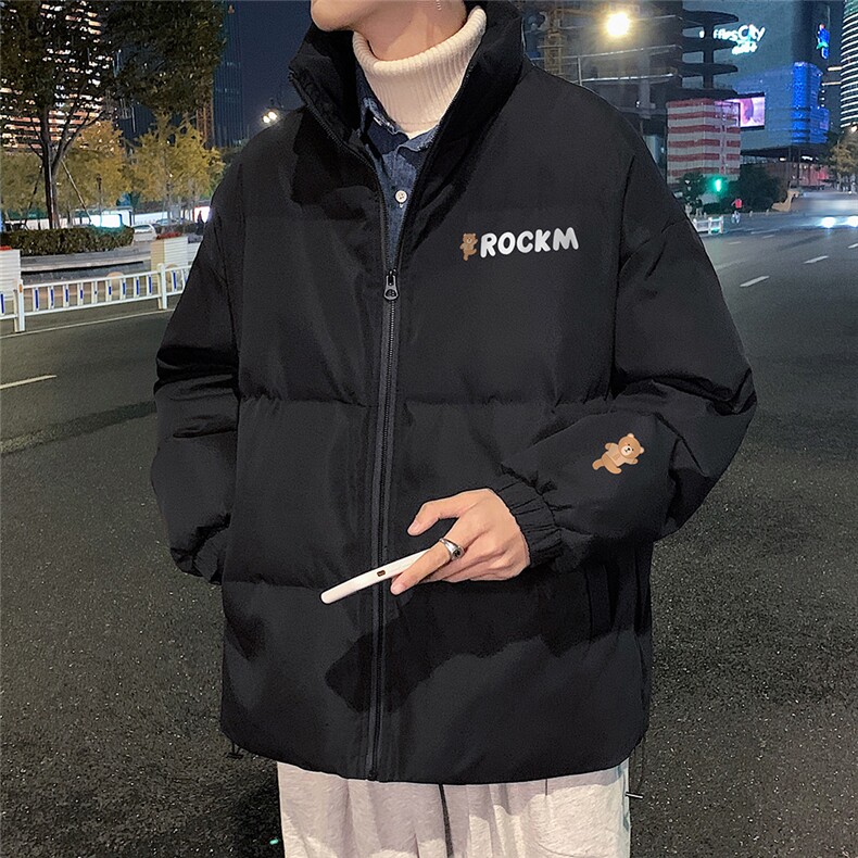 秋冬新款韩版加绒加厚保暖立领宽松棉服外套男MY2058P95控118,男装棉衣,电商A268A
