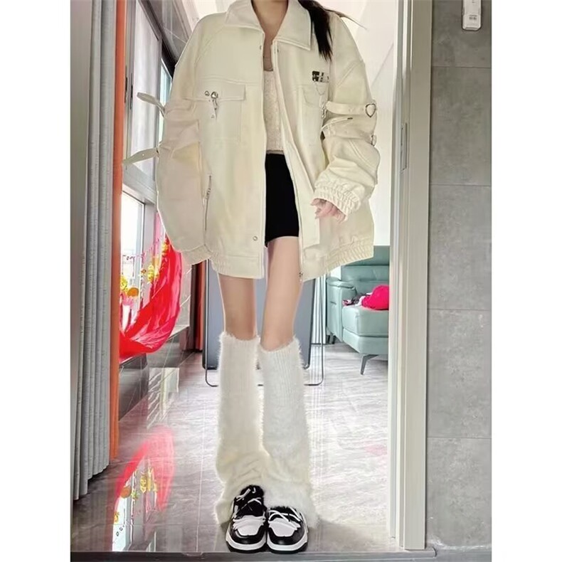 白色牛仔外套春装2025新款洋气痞帅风儿童洋气夹克上衣女，男装工装外套，星座1210-1