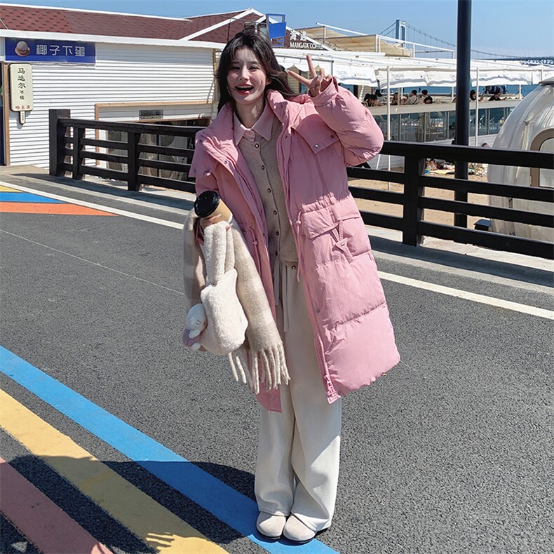 2024冬季新款羽绒服长款连帽休闲款白鸭绒,女装羽绒服,蝶眷